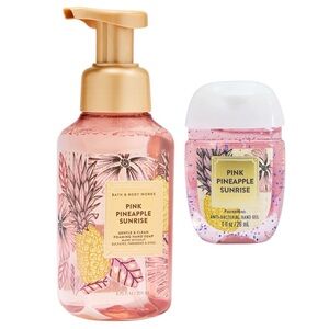 Bath & Body Works Pink Pineapple Sunrise Gentle & Clean Foaming Soap + PocketBac